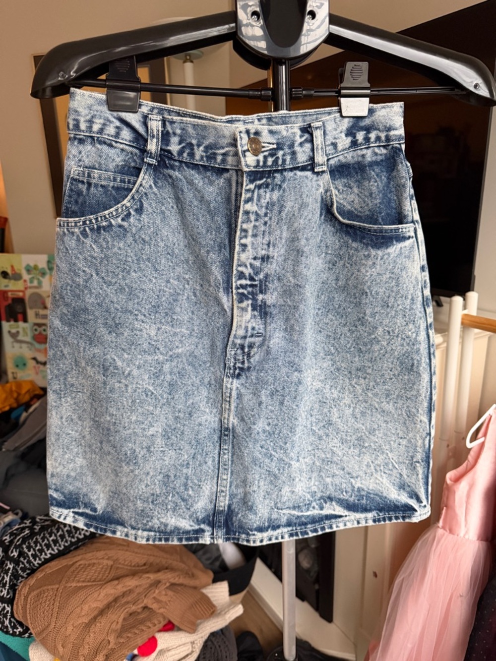 Vintage 80’s Acid Wash Denim Skirt